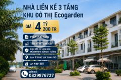Bán nhà liền kề 3 tầng phân khu dahlia, khu đô thị ecogarden nằm ngay trung tâm tp huế