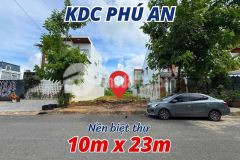 Nền biệt thự 230m2 vị trí sáng đẹp gi.á tốt hiếm có mặt tiền đường b9 kdc phú an p. hưng phú