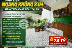 Nhà đẹp ngang khủng 8.1m sát mặt tiền hoàng diệu 2, thủ đức