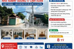 Nhà 108m² linh xuân gần xa lộ hà nội ga metro không gian thoáng, vị trí thuận tiện
