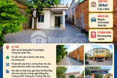 Đất 304m² hẻm xe hơi bùi trọng nghĩa trảng dài nhà cấp 4 giá 4,7 tỷ