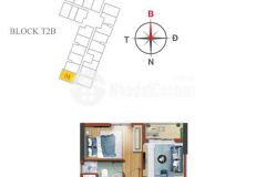 Căn góc 2pn 2wc 63m² chỉ 1,9 tỷ tầng 8 view nội khu