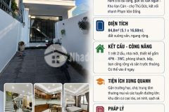Nhà mới đường 13 linh chiểu 85m² ngang 5,1m 3 tầng hẻm ô tô 8 tỷ