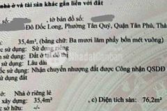 Bán nhà căn góc đô đốc long tân sơn nhì hxh 6m thông, giá 4,65 tỷ