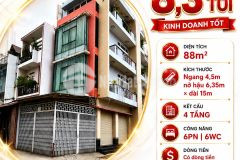 Giảm tiếp 200tr giá mới 8,3 tỷ nhà góc 2 mặt tiền