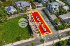 Bán lô góc xã bà điểm, 5,54x20m hậu 6, mt đường nhựa gần chợ đại hải, giá 4,5 tỷ