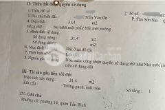 Bán nhà trần văn ơn, tân sơn nhì 37m² nở hậu 4,5 tỷ
