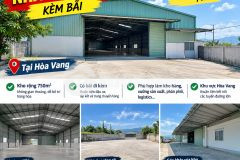 Hot deal hòa vang kho 750m² kèm bãi, chỉ 40 triệutháng