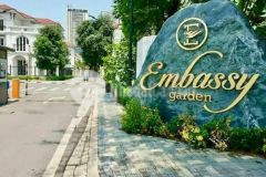 Cho thuê bt đơn lập embassy garden 228m2 12m mặt phó minh tảo khu ngoại giao đoàn