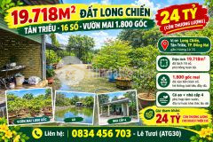 Quỹ đất 19.718m² 16 sổ sẵn vườn mai 30 tỷ