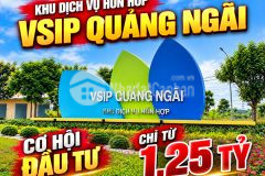 02 lô đẹp hướng bắc, giá tốt khu dịch vụ hỗn hợp vsip quảng ngãi