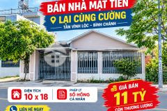 Bán biệt thự mặt tiền lại hùng cường ngang 10m x 18m giá 11 tỷ