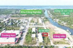 Cg bán nền đường b7 kdc tân phú p. hưng phú tp. cần thơ nền ngang công viên